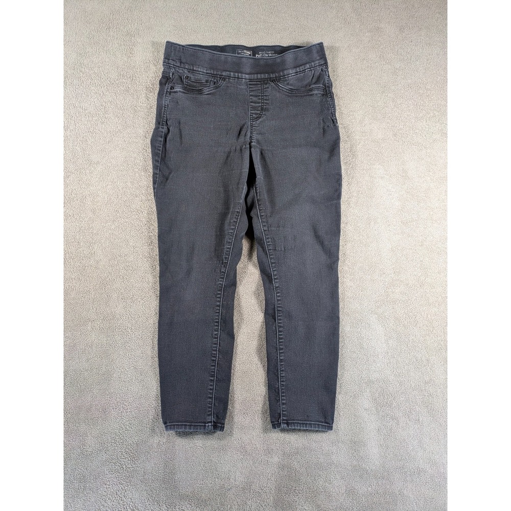 Signature Levi Strauss Skinny Jeans Womens 10S Black Totally Shaping Pull On